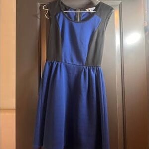 Speechless Blue Fit and Flare Mini Dress